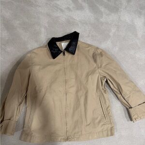 Mango Beige Women Jacket with Dark Collar